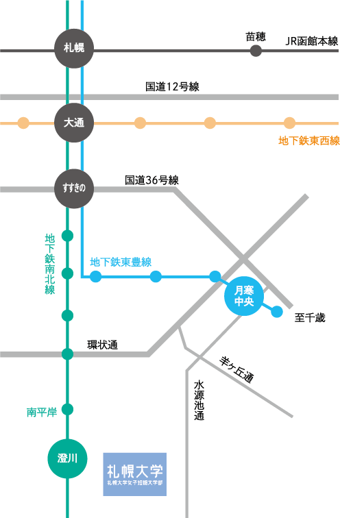 アクセス 札幌大学 札幌大学女子短期大学部